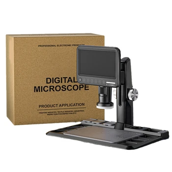 1080P 7-дюймовый сенсорный экран, 1600-кратная Лупа, Камера для пайки печатных плат, инструмент для ремонта микросхем, Беспроводной цифровой микроскоп Изображение