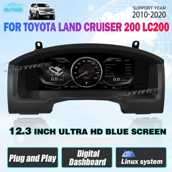 12,3-дюймовая автомобильная цифровая приборная панель для Toyota Land Cruiser 200 LC200 2007-2020 IPS ЖК-дисплей с электронным дисплеем комбинации приборов Изображение