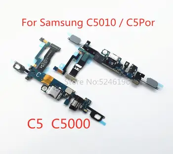 1шт Для Samsung Galaxy C5 Pro C5010 C5 C5000 USB-разъем Для зарядки, Разъем для Зарядки док-станции, Аудио Разъем для наушников, Гибкий Кабель Изображение