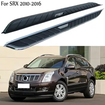 2 шт., боковая ступенька из алюминия и нержавеющей стали, подходит для Cadillac SRX 2010-2016, боковая ступенька, Nerf Bar, боковая лестница Изображение