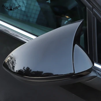 2 шт. Глянцевая черная крышка бокового зеркала заднего вида для Volkswagen Golf 6 Golf7/7.5 GTI R-line Golf 8 запчасти для модификации кузова Изображение
