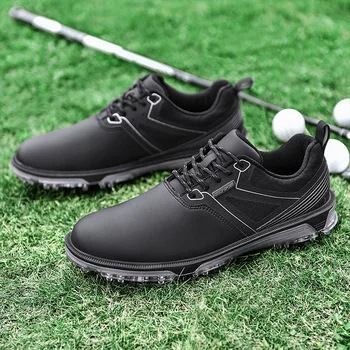 2022 Новая Обувь для гольфа для мужчин, Большие Размеры 46 47, Спортивная обувь, Мужская Противоскользящая Обувь для тренировок в Гольфе, Мужские Кроссовки для гольфа Наивысшего Качества, Мужские Кроссовки для гольфа Изображение