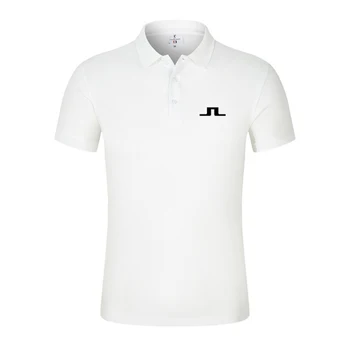 2023 Летняя Мужская Рубашка Для гольфа J Lindeberg Golf Wear Повседневная Дышащая Мужская Футболка Поло С Коротким Рукавом, Топ Изображение