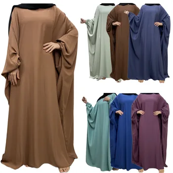 2023 Рамадан Мусульманские Женщины Повседневные Молитвенные Платья Абайи Турция Арабский Ислам Женский Скромный Кафтан Дубайский Халат Одежда с рукавами 