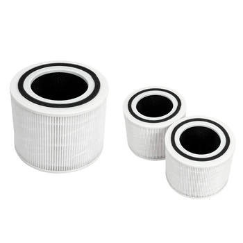 3 Упаковки Белого Фильтра для очистки воздуха, Пластиковый Фильтр для очистки воздуха 3-В-1 True HEPA, Core300-RF, Для LEVOIT Core 300 Изображение