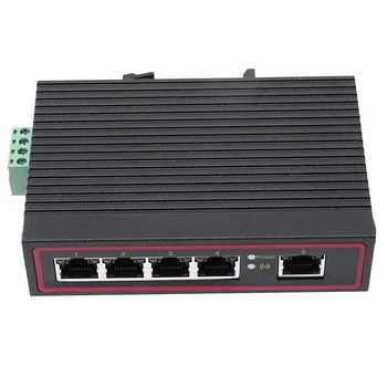 5-Портовый RJ45 10/100 М Ethernet Настольный коммутатор Концентраторы Сетевой ноутбук Тип DIN-рейки Изображение
