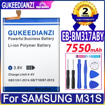 Bateria 7550mAh Batterie EB-BM317ABY Аккумулятор для мобильного телефона SAMSUNG Galaxy M31S M317 Высокой Емкости Сменный Аккумулятор + Инструменты Изображение