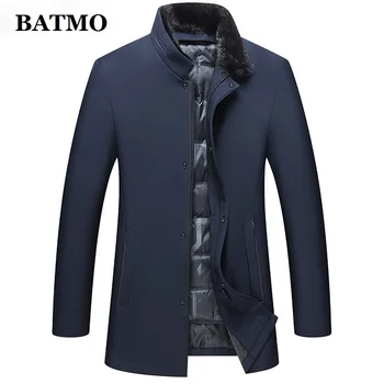 BATMO 2022, новое поступление, зимние мужские куртки с воротником из меха норки, 90% белый утиный пух, теплые толстые парки, большие размеры M-4XL ZK25 Изображение