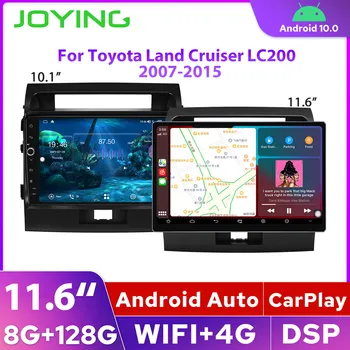 Joying 8 ГБ 128 ГБ 11,6 ”Android 10 автомобильный радиоприемник автомобильный стерео Apple CarPlay Android Auto для Toyota Land Cruiser LC200 2007-2015 GPS 4G Изображение