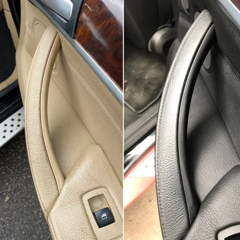 LHD Автомобильная Внутренняя Дверная Панель, Поручни Для Ручек, Защитная Отделка Подлокотника Из Углеродного Волокна, Автомобильный Стайлинг Для BMW X5 E70 F15 X6 E71 F16 Изображение