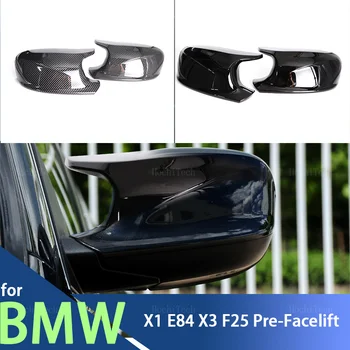 M Style Look Крышка Зеркала заднего вида из Углеродного волокна Черного Цвета для BMW X3 F25 X1 E84 Pre-LCI 2010 2011 2012 2013 Чехол Изображение