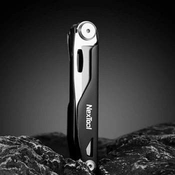 NexTool 12 В 1 EDC Инструменты Складной карманный нож с предохранительным замком Набор для выживания Ножницы Походный нож Многофункциональный инструмент Изображение