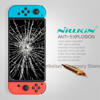 NILLKIN Для Nintendo Switch NS Защитная пленка для экрана Anti-Explosion 9H AGC Glass Защита от Отпечатков пальцев, Устойчивое К Царапинам Закаленное Стекло Изображение