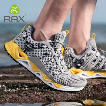 Rax/Мужская Обувь для водных Видов спорта, быстросохнущая Дышащая Обувь для Рыбалки, Женская обувь с искусственной стелькой С отверстиями, Противоскользящая Водная Обувь для пеших прогулок Изображение