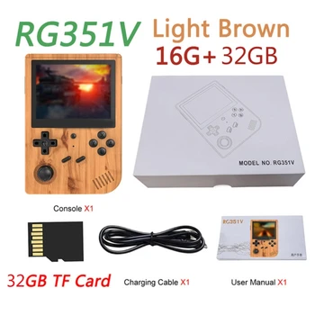 RG351V 128G 3,5-дюймовый экран Ретро Мини Портативная Карманная игровая консоль 20CB Изображение