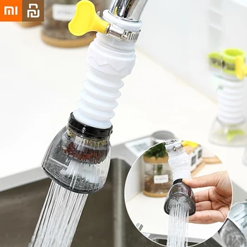 Xiaomi Youpin Регулируемый Фильтр-удлинитель для водопроводного крана 360 °, Насадка для Кухонного крана, Насадка для ванной комнаты, Расширитель для воды Изображение