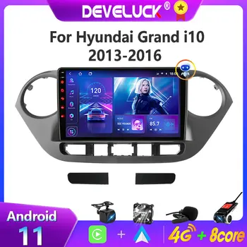 Автомагнитола Develuck 2 Din Android 11 для Hyundai Grand I10 2013-2016 Мультимедийный Видеоплеер Carplay Авто Стерео DVD DSP Аудио Изображение