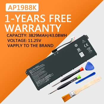 Аккумулятор AP19B8K Подходит для ноутбуков ACER Aspire серии A314 A315 A317 11.25 V 41.76Wh 3713mAh Изображение