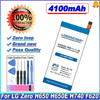 Аккумулятор LOSONCOER 4100mAh BL-T22 для LG Zero H650 H650E Изображение