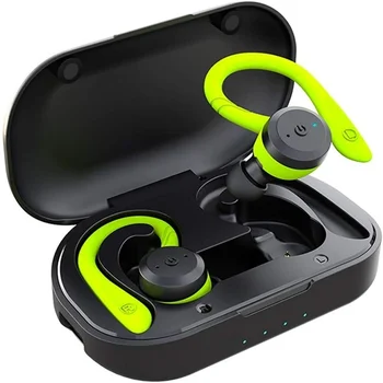 Беспроводные наушники Bluetooth с микрофоном, спортивные Водонепроницаемые наушники TWS Bluetooth, беспроводные гарнитуры для управления клавишами, наушники для телефона Изображение