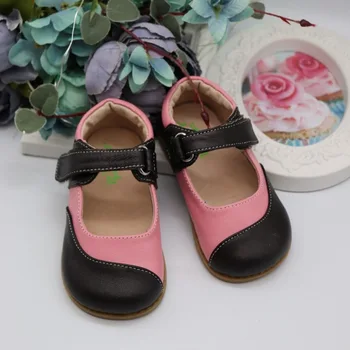 Бренд TipsieToes Высококачественная Детская обувь из натуральной кожи, сшитая для Девочек босиком, Новое Поступление Весны 2023 года Изображение