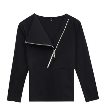 Весенне-осенняя базовая рубашка с длинным рукавом, футболка Женская 2023, Новый Черный Дизайн, Нишевый Западный Стиль, Модный Молодежный Топ Изображение