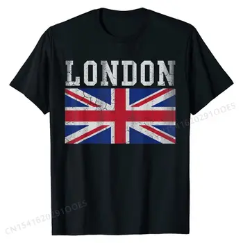 Винтажная футболка London England Union с графическим рисунком, мужские футболки, облегающие топы для фитнеса, хлопковая крутая Изображение