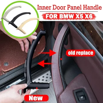 Внутренняя ручка левой правой пассажирской двери, внутренняя отделка панели крышки, замена для BMW X5 X6 E70 E71 E72 2007-2013 Изображение
