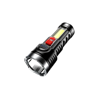 Горячая уличная USB Перезаряжаемая горелка, Водонепроницаемый фонарик для рыбалки, лампа с сильным боковым освещением и низкой экспозицией, Походный фонарик Изображение