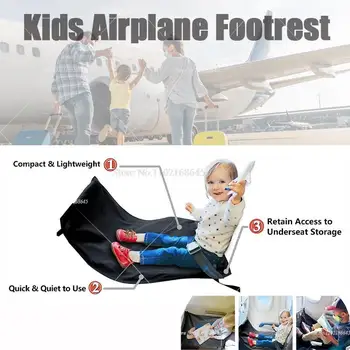 Детская подставка для ног в самолете, Детская кровать для путешествий, Удлинитель сиденья в самолете, Подставка для ног для детей, Детские Педали, Гамак для ног Изображение