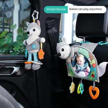 Детское Автомобильное зеркало заднего вида, Защитное сиденье, Монитор безопасности ребенка, обращенное назад, Автомобильные аксессуары, Симпатичная подвеска в виде кривого зеркала Изображение