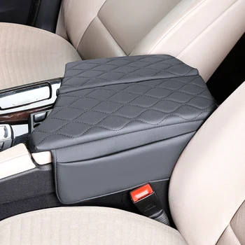 Для BMW 5 серии 2011-2017, чехол для автомобильного подлокотника, чехол для центральной консоли из искусственной кожи С сумкой для хранения, накладка для подлокотника, левый руль Изображение