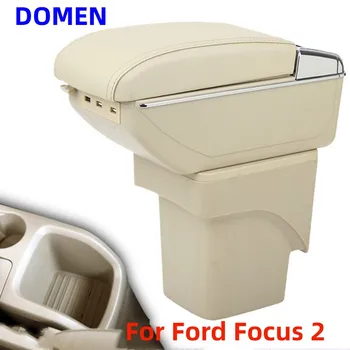 Для Ford Focus 2 подлокотник коробка Оригинальный специальный центральный подлокотник коробка модификация аксессуары Двухслойная USB зарядка Изображение