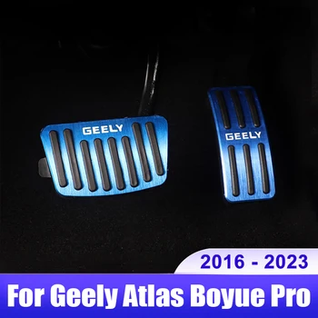 Для Geely Atlas Boyue Pro Azkarra 2016 - 2019 2020 2021 2022 2023 Автомобильные педали Акселератора и тормоза, нескользящие накладки, аксессуары Изображение