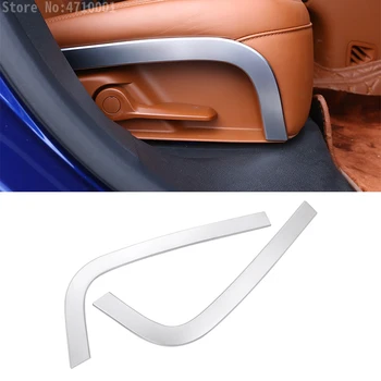 Для Maserati Levante 2016 Автомобильный стайлинг ABS Хромированное сиденье заднего ряда Автомобиля, Боковые декоративные полоски, отделка, Автоаксессуары, набор из 2 шт. Изображение