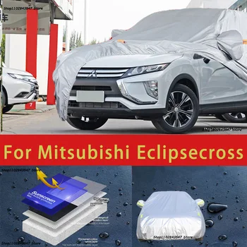 Для Mitsubishi Eclipsecross Наружная защита, полные автомобильные чехлы, Снежный покров, солнцезащитный козырек, Водонепроницаемые пылезащитные внешние автомобильные аксессуары Изображение