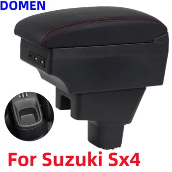 Для SUZUKI SX4 Коробка для Подлокотников Детали интерьера Центральное Содержимое автомобиля С Выдвижным Отверстием для чашки Большое Пространство Двухслойный USB DOMEN Изображение