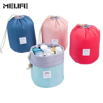 Женская сумка для плавания MELIFE, Спортивный Органайзер для хранения на шнурке, Сумка для мытья косметики, женская нейлоновая сумка для хранения туалетных принадлежностей Изображение