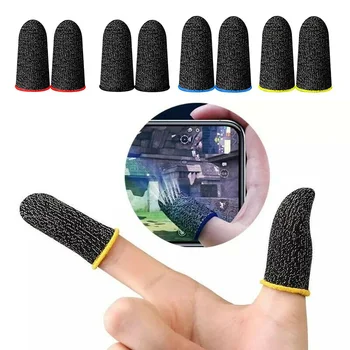 Игровые накладки для пальцев, защищающие от пота Игровые перчатки для пальцев, ультратонкий рукав для пальцев, дышащий чехол для кончиков пальцев для мобильных игр PUBG Изображение