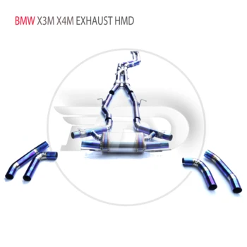 Клапан производительности выхлопной системы из титанового сплава HMD Catback подходит для глушителя BMW X3M X4M для автомобилей Изображение