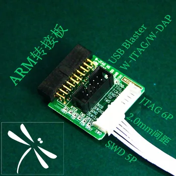 Компонент платы адаптера эмулятора ARM, включая поддерживающий провод к USB Blaster/JTAG/SWD Изображение