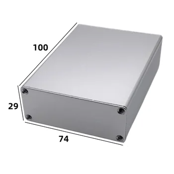 Коробка из алюминиевого сплава корпус из алюминиевого профиля интегрированные батарейные отсеки PCB100x74x29mm Изображение