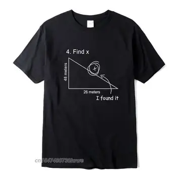 Крутая мужская футболка Высокого качества из 100% хлопка с принтом математической геометрии, мужская футболка с круглым вырезом, крутая свободная футболка Изображение
