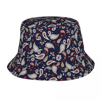 Модная шляпа с Пейсли, солнцезащитная кепка, Уличная рыбацкая шляпа для женщин и мужчин, Пляжные кепки для подростков, Рыболовная кепка Изображение