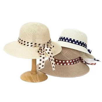 Модные Новые Летние женские Шляпы-ведра Крутая Леди Панама Для Мамы, Рыбацкая Кепка, Уличная Солнцезащитная Кепка, Шляпа Для женщин Изображение