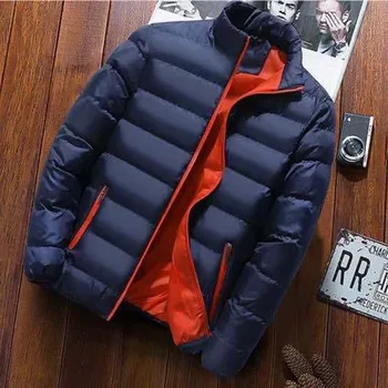 Новая осенне-зимняя водонепроницаемая и ветрозащитная куртка, мужская теплая и бархатная Повседневная тонкая мужская куртка на молнии, куртка высокого качества Изображение