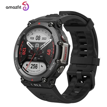 Новые Умные часы Amazfit T Rex 2 T-Rex 2 Dual Band Route Import 150+ Встроенных спортивных режимов Смарт-часы для мужчин Изображение