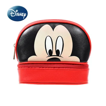 Оригинальная Новая Милая Косметичка Disney Mickey, сумка для губной помады, Мультяшная Дорожная Женская сумка для хранения, Портативная Косметичка для хранения Изображение