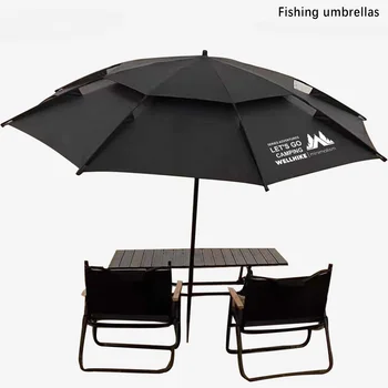 Открытый зонт для кемпинга, шторка для кемпинга, палатка, водонепроницаемый зонт, ультралегкий навес для пикника, защита от дождя и солнца Изображение