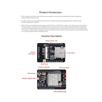 Плата разработки ESP32-CAM + Комплект модулей камеры OV2640 520 КБ + 4 М PSRAM 32 Мбит WIFI + Bluetooth Сверхнизкой мощности IoT Модуль 5 В Изображение